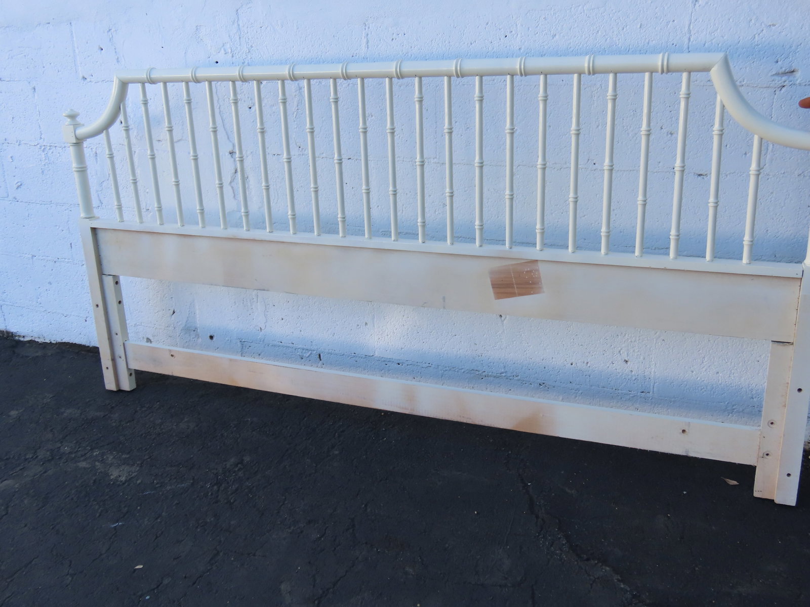 Thomasville Hollywood Regency Faux Bamboo Painted King Size Headboard 6643 - 5
