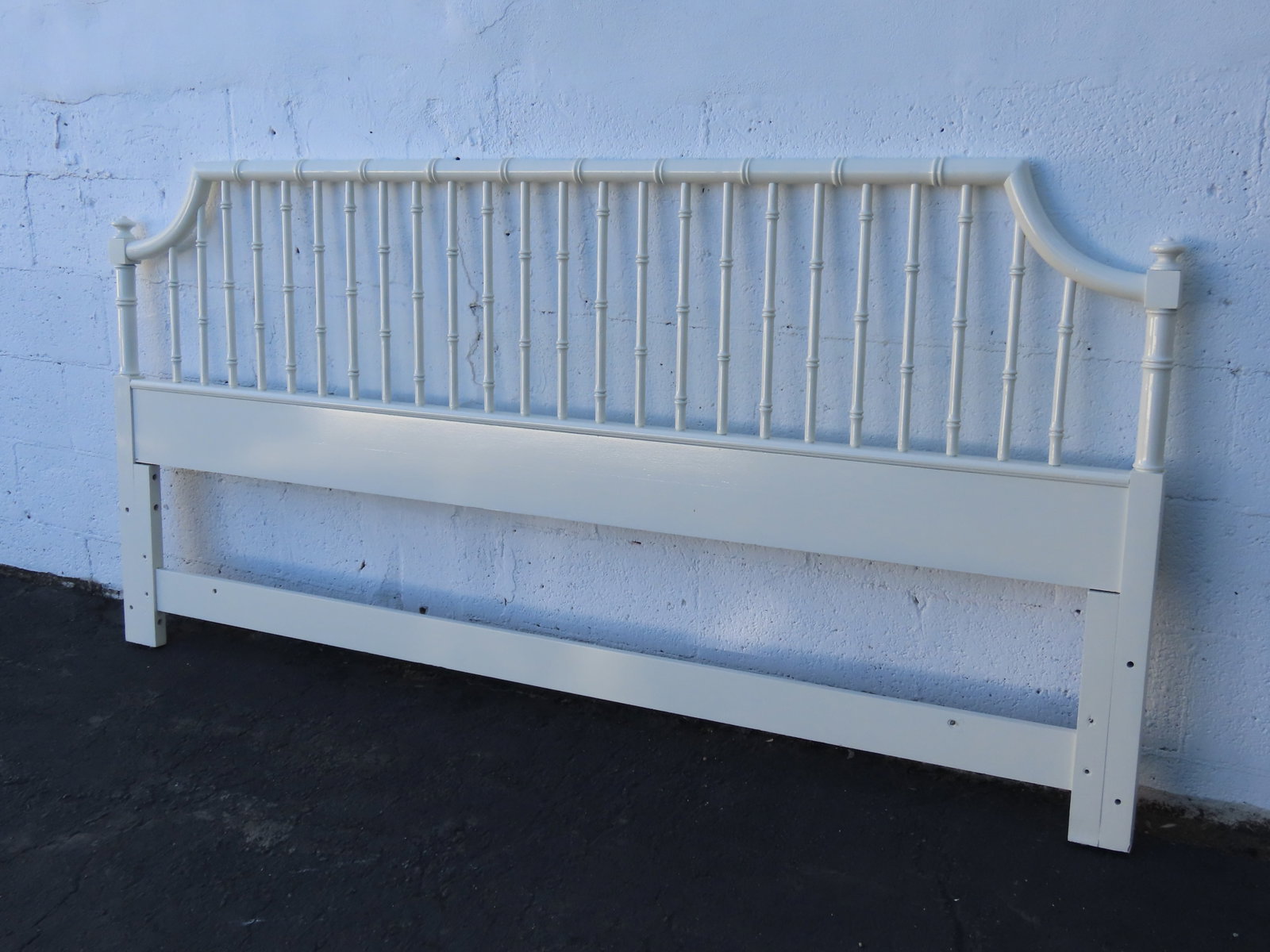Thomasville Hollywood Regency Faux Bamboo Painted King Size Headboard 6643 - 6