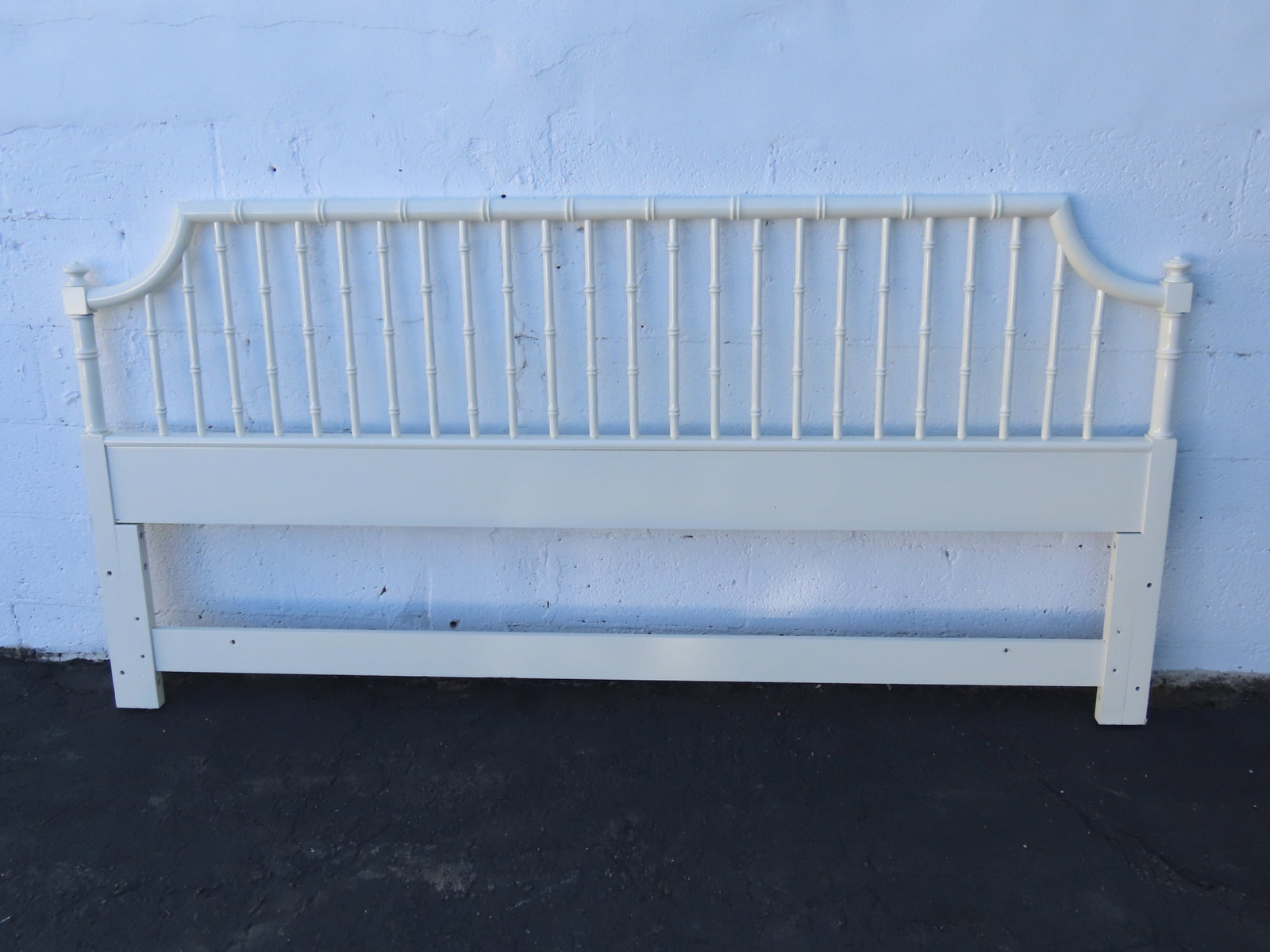 Thomasville Hollywood Regency Faux Bamboo Painted King Size Headboard 6643 - 7