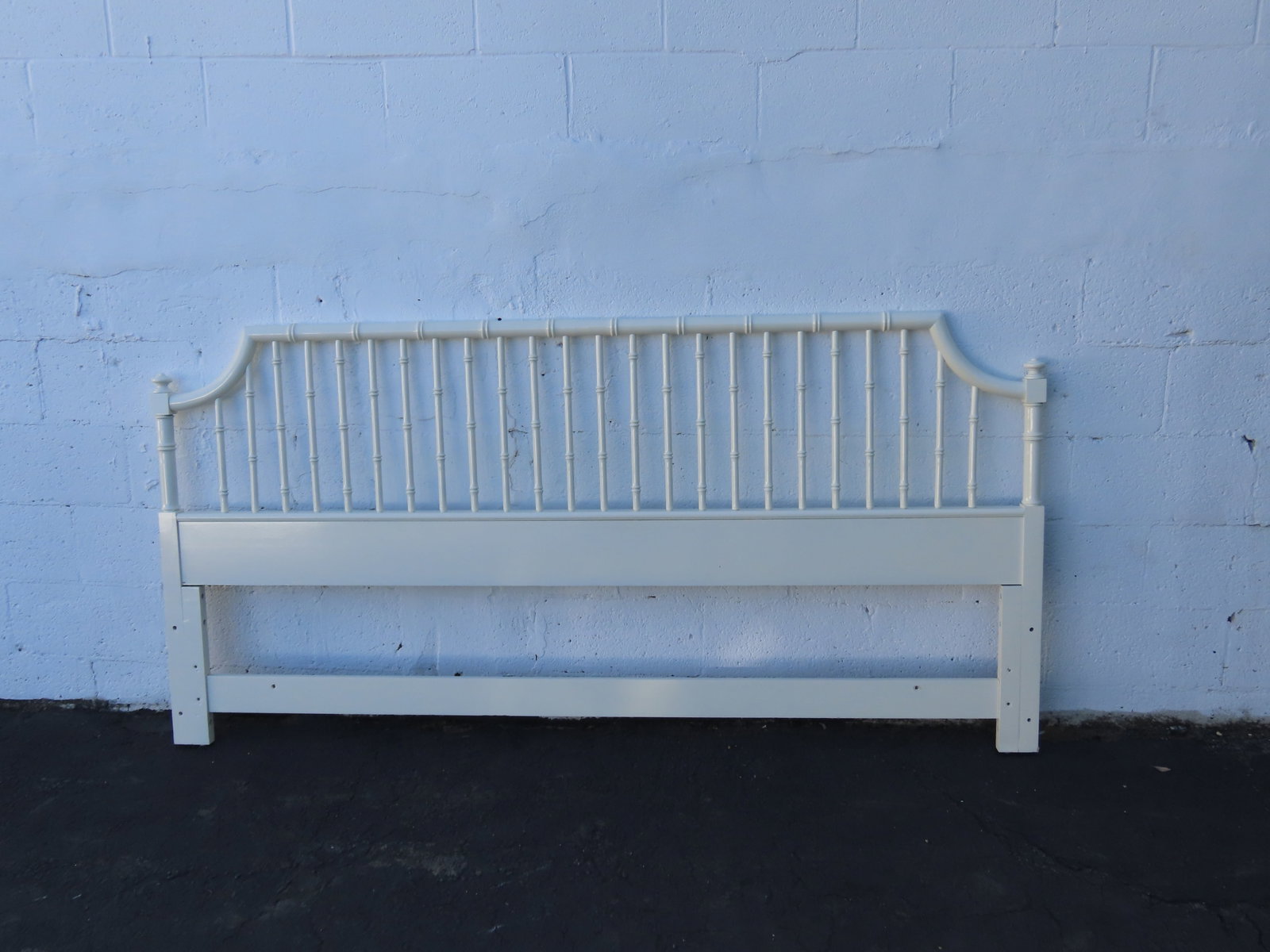 Thomasville Hollywood Regency Faux Bamboo Painted King Size Headboard 6643 - 9