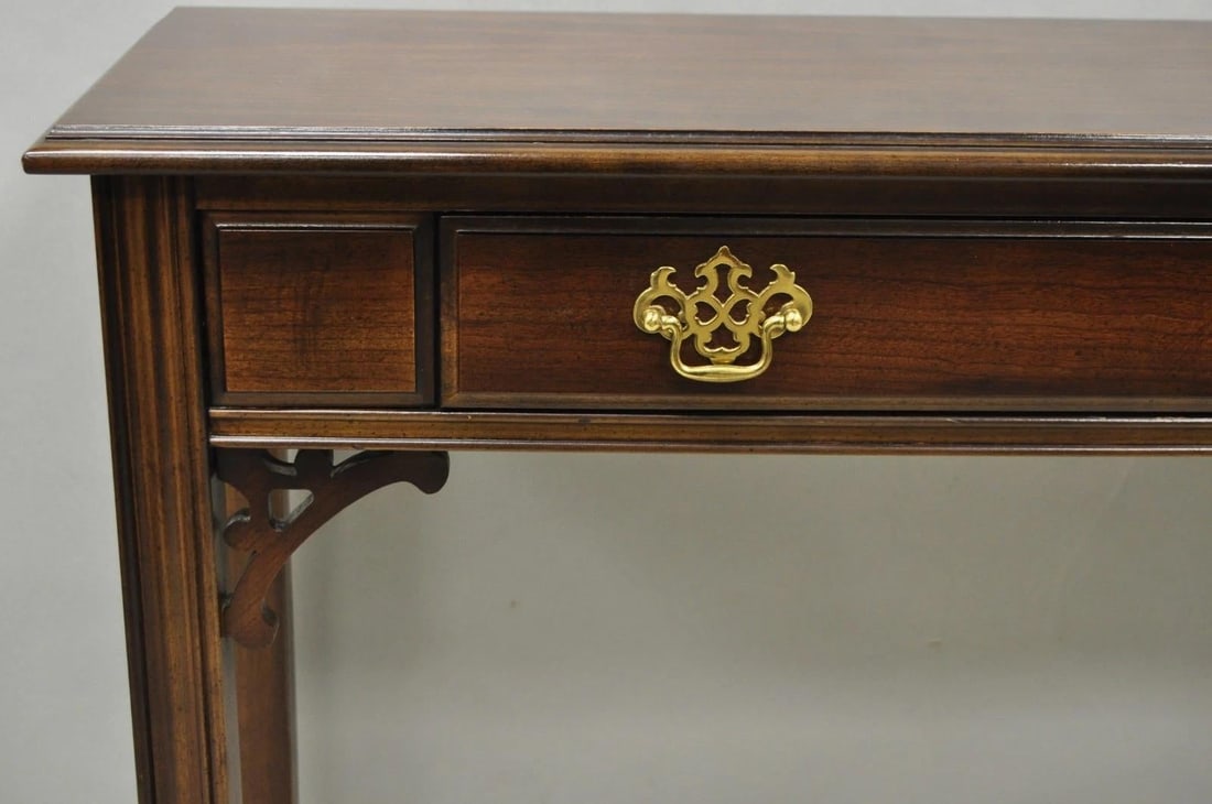 Vintage Lane Altavista Georgian Chippendale Cherry Wood Small Console Table - 4