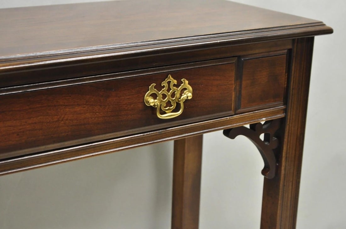 Vintage Lane Altavista Georgian Chippendale Cherry Wood Small Console Table - 5