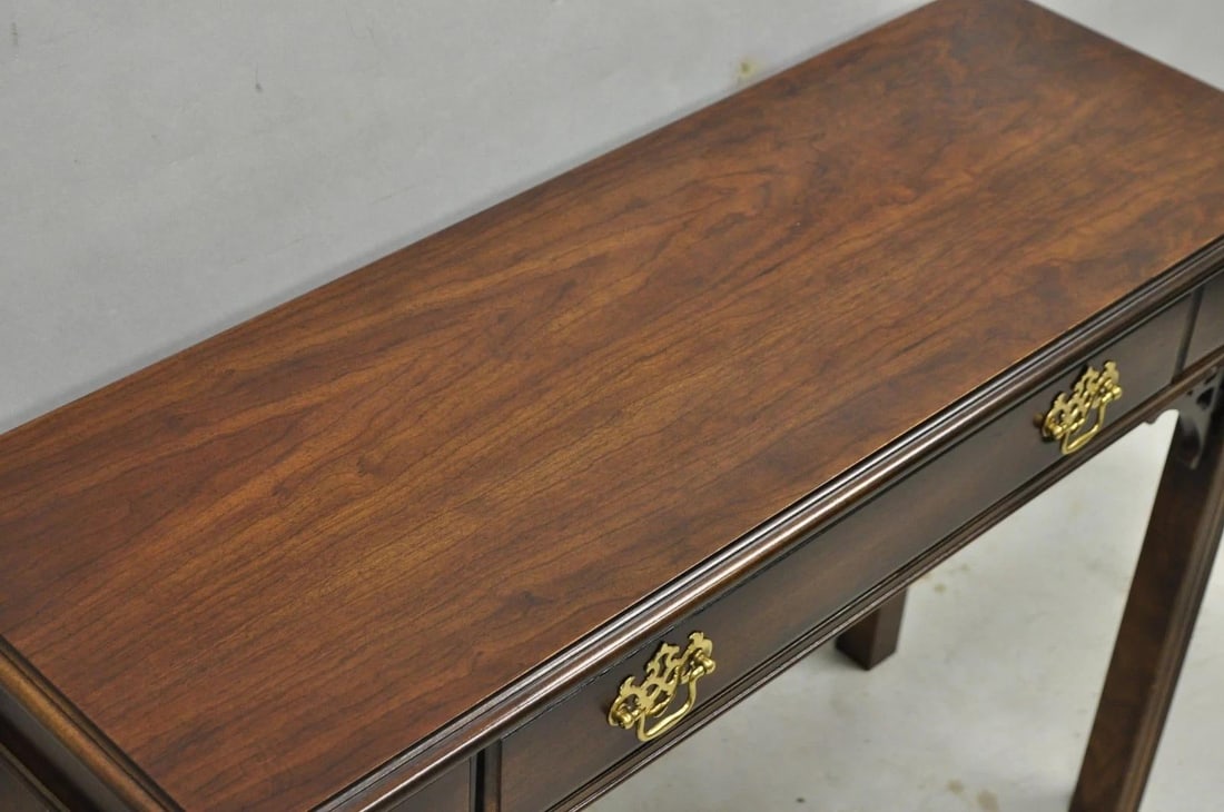 Vintage Lane Altavista Georgian Chippendale Cherry Wood Small Console Table - 6