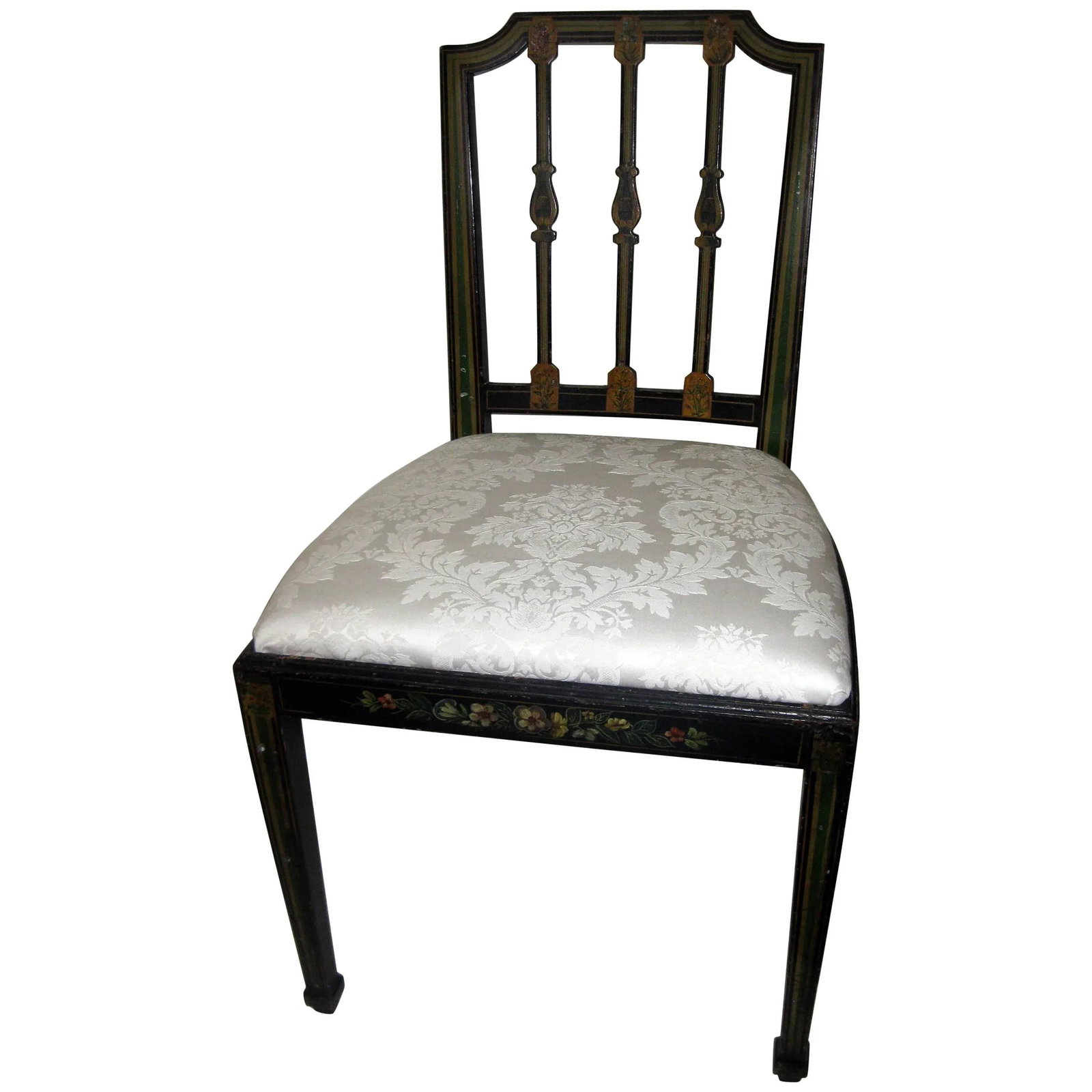 19th century George III Painted Side Chair in the Hepplewhite Style - 11