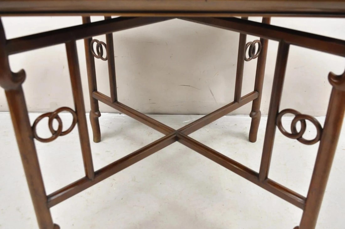 Mid 20th Century Michael Taylor for Baker Far East Asian Burl Wood Square Occasional Side Table - 5