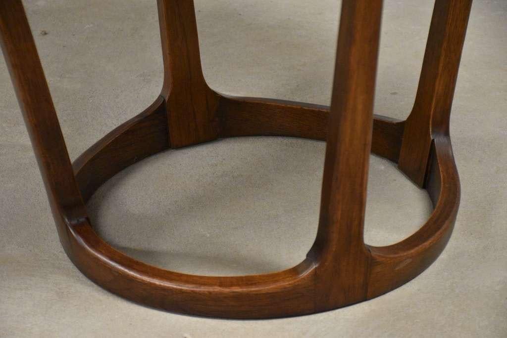 1960s Refinished Lane Rhythm Round 28" End Table - 4