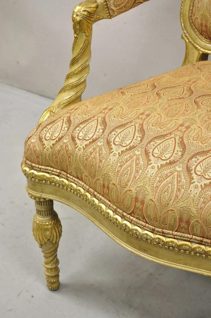 Oscar De La Renta Home Century Furniture Italian Neoclassical Lounge Arm Chair - 11