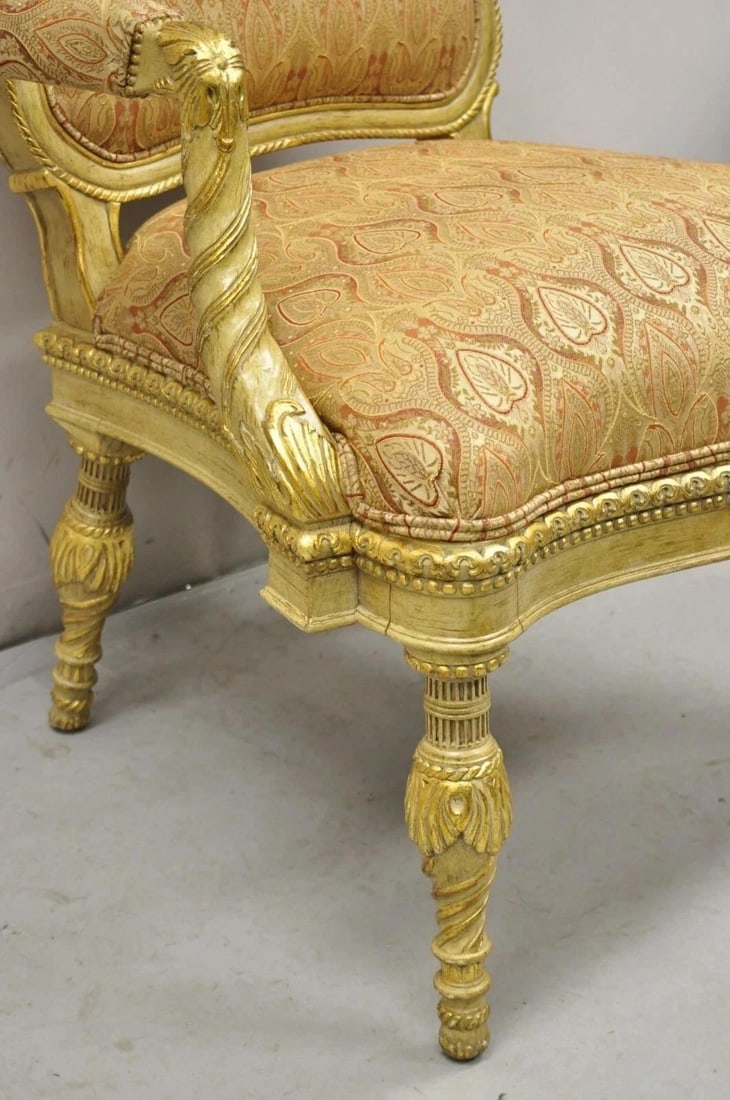 Oscar De La Renta Home Century Furniture Italian Neoclassical Lounge Arm Chair - 9