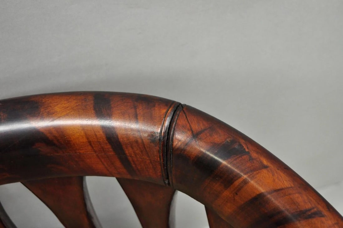 Antique Victorian Carved Mahogany Paw Foot Barrel Back Settee Loveseat Sofa - 12