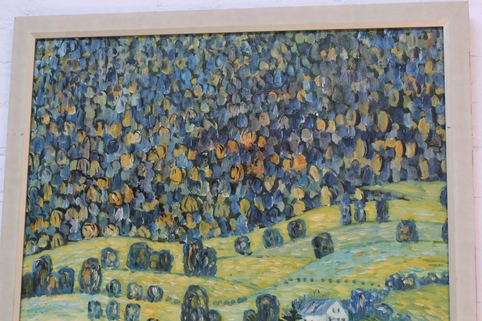 Post Impressionist Village Landscape Acrylic on Canvas - 10