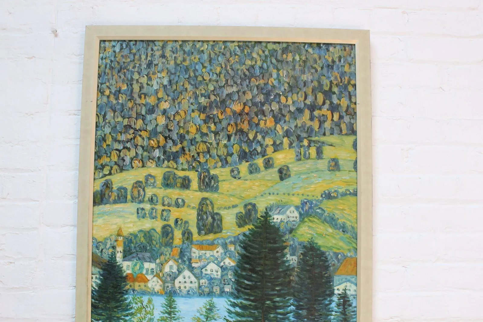 Post Impressionist Village Landscape Acrylic on Canvas - 5