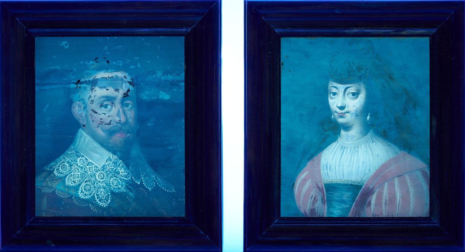 Pr. 17th C. European Pendant Portraits, Gustavus Adolphus & Maria Eleonora - 12