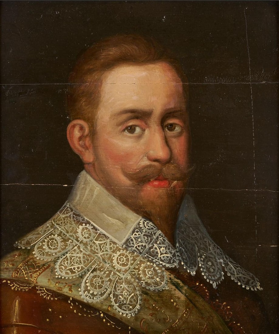 Pr. 17th C. European Pendant Portraits, Gustavus Adolphus & Maria Eleonora - 3