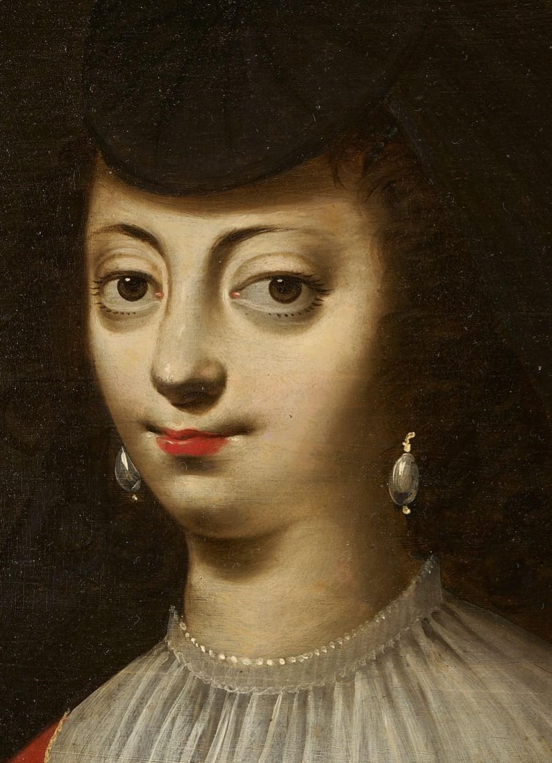 Pr. 17th C. European Pendant Portraits, Gustavus Adolphus & Maria Eleonora - 9