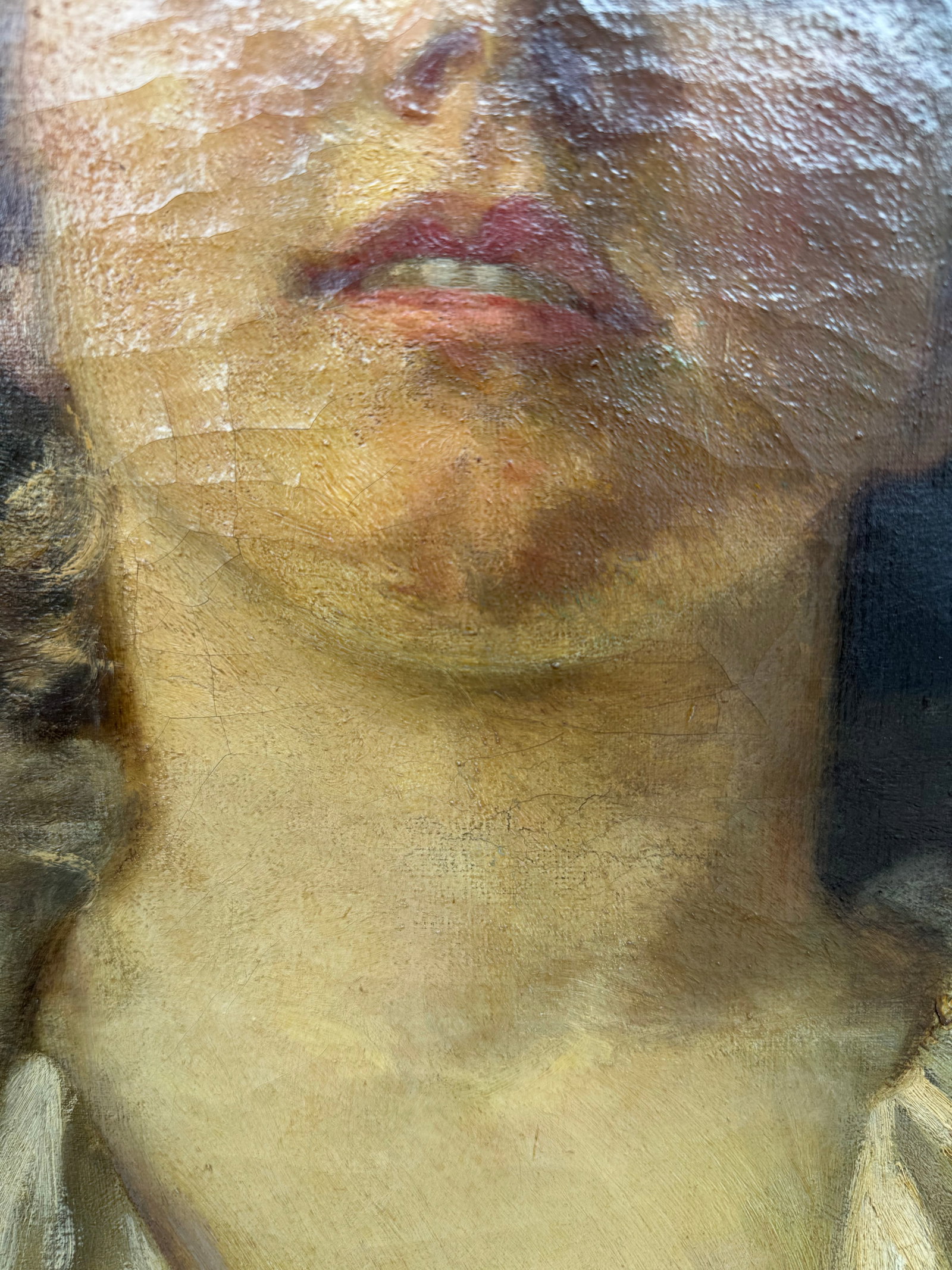 19th Century Portrait Painting of Emily Gilbert- Attributed to Philip Boileau - 5