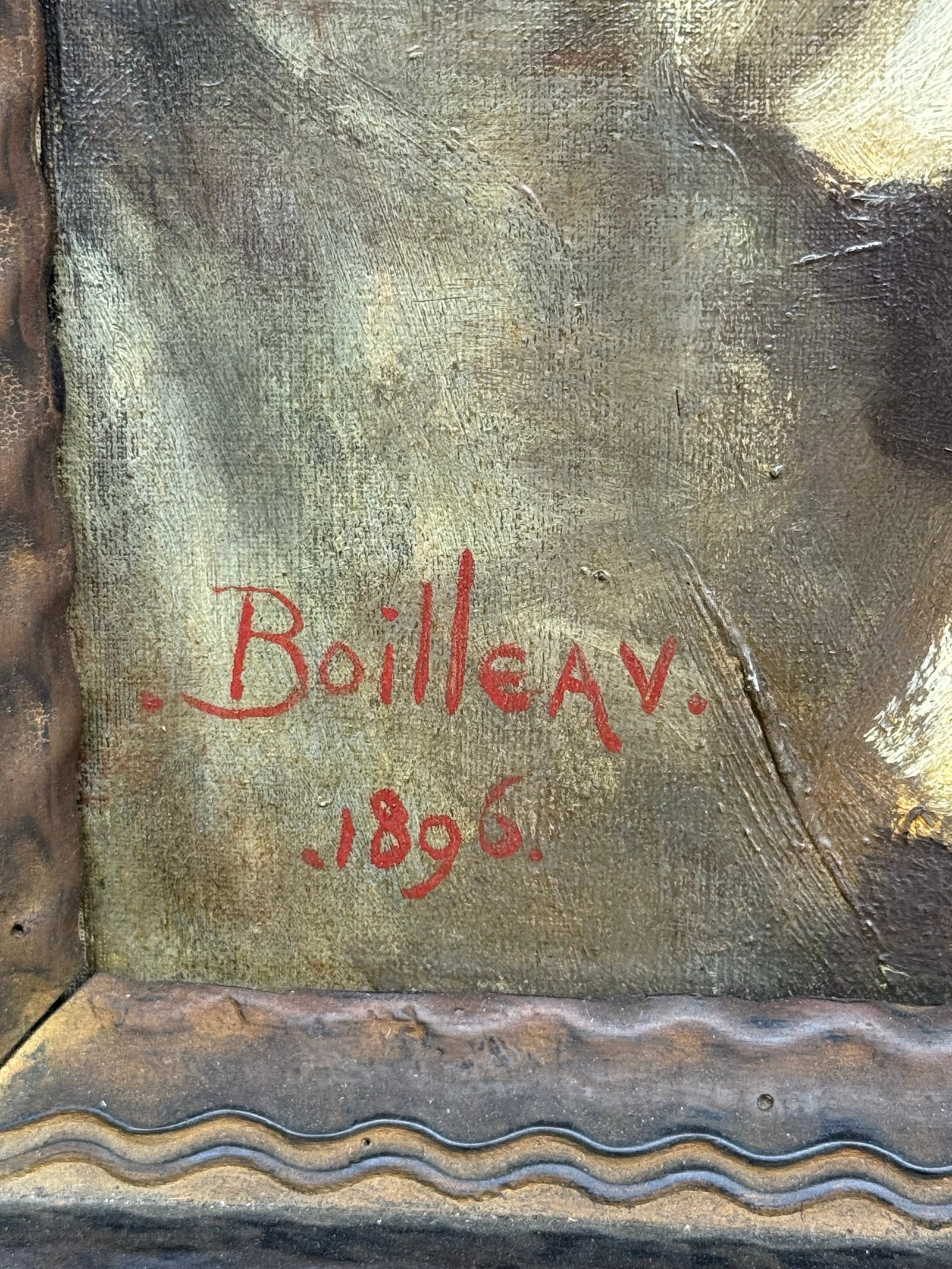 19th Century Portrait Painting of Emily Gilbert- Attributed to Philip Boileau - 9