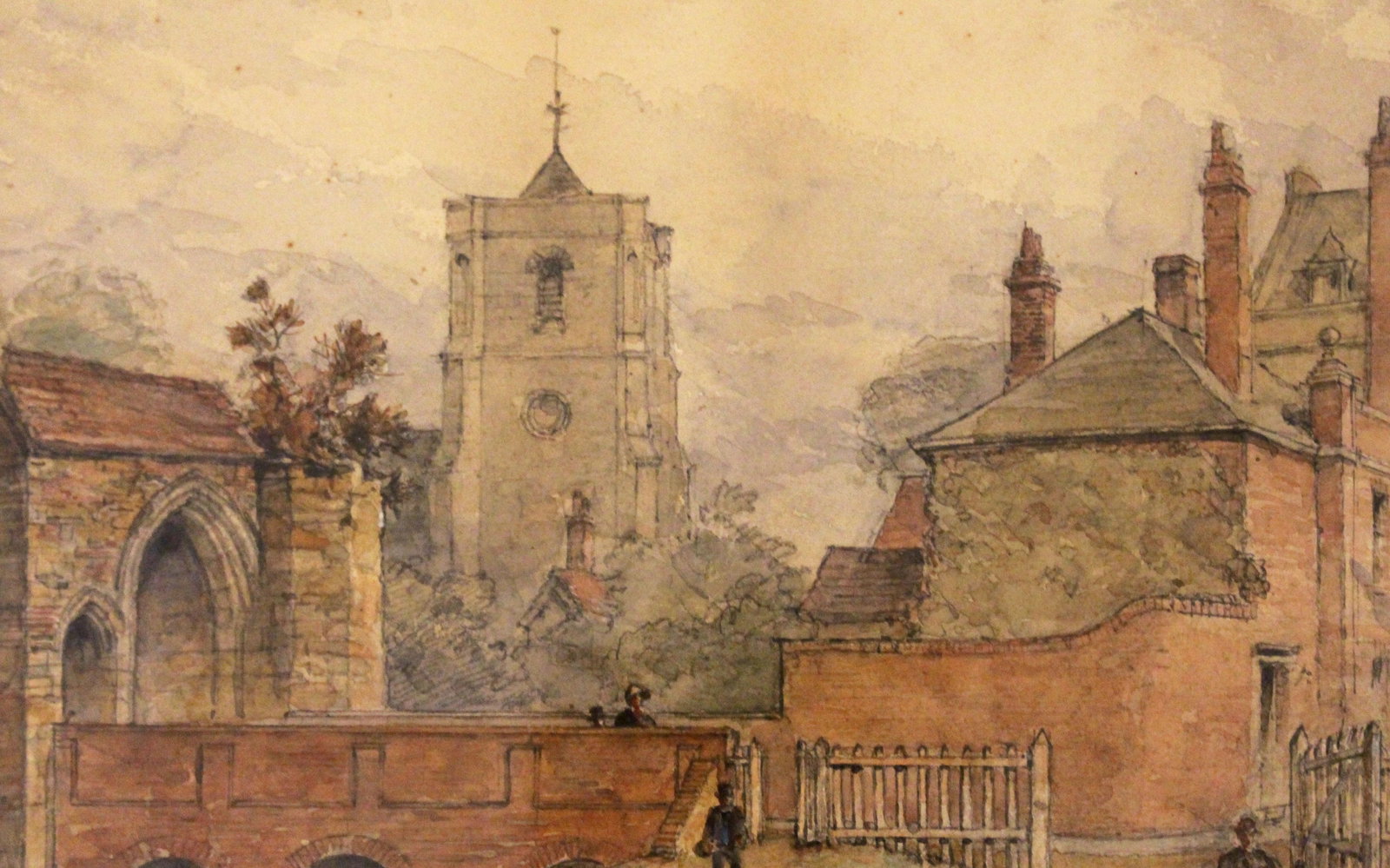 Late 19th Century English Watercolor Town Landscape by Frederick Mew - 3