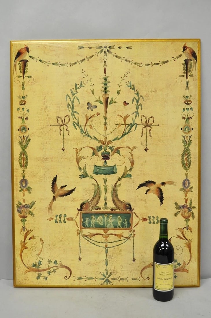 Vintage Ballard Design Neoclassical English Adams Style Printed Wall Art Picture - 2