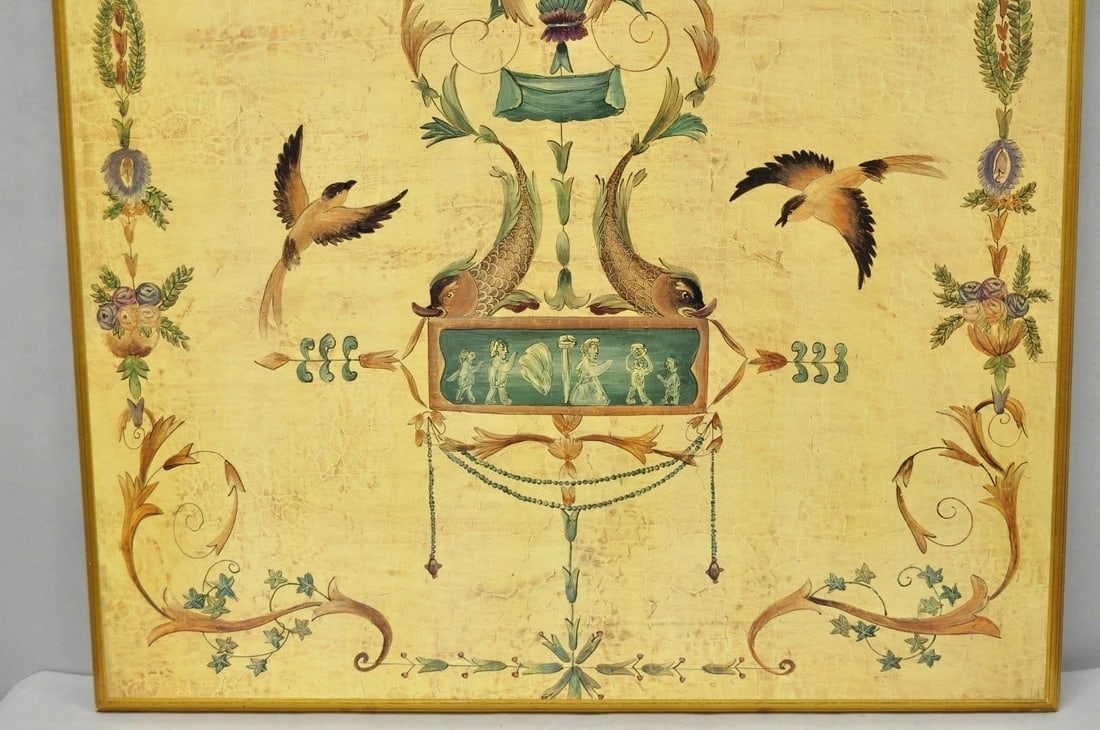 Vintage Ballard Design Neoclassical English Adams Style Printed Wall Art Picture - 7