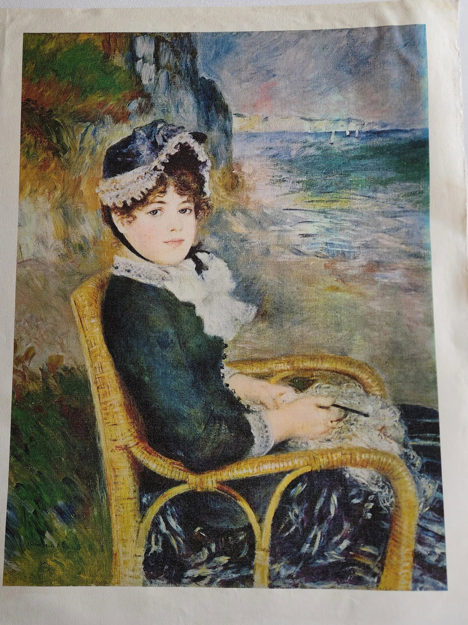 By the Seashore Reproduction Print of 1833 Renoir Painting Metropolitan Museum of Art 1999 - 2