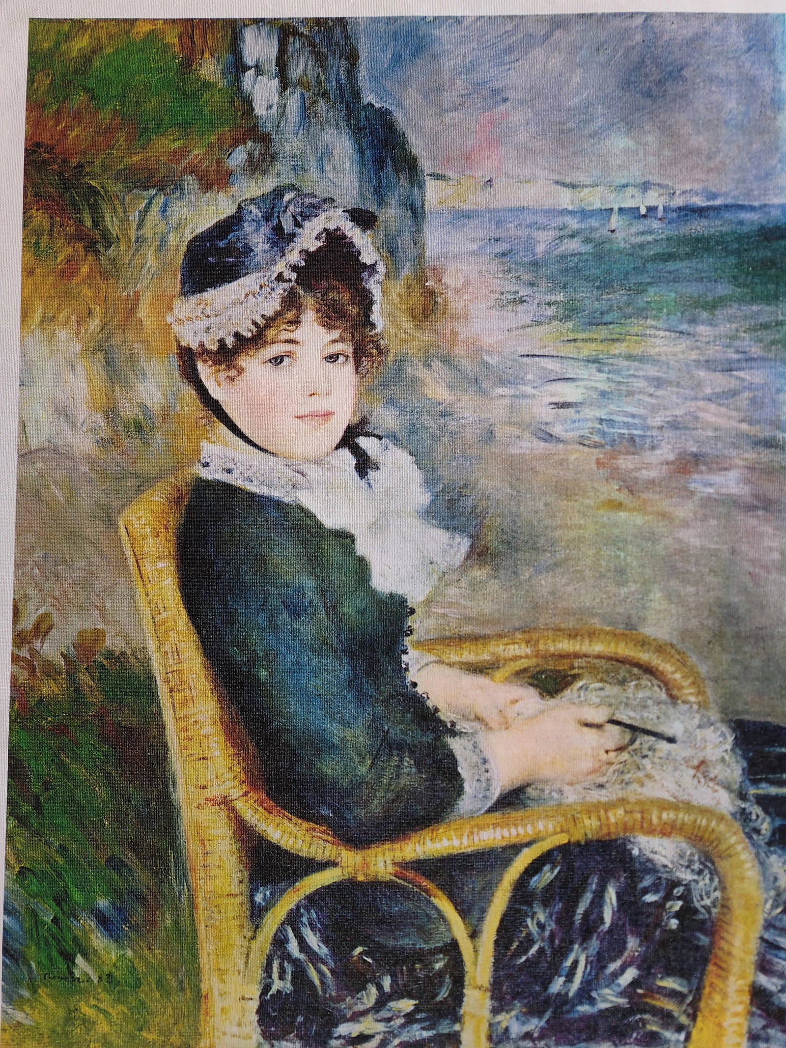 By the Seashore Reproduction Print of 1833 Renoir Painting Metropolitan Museum of Art 1999 - 4