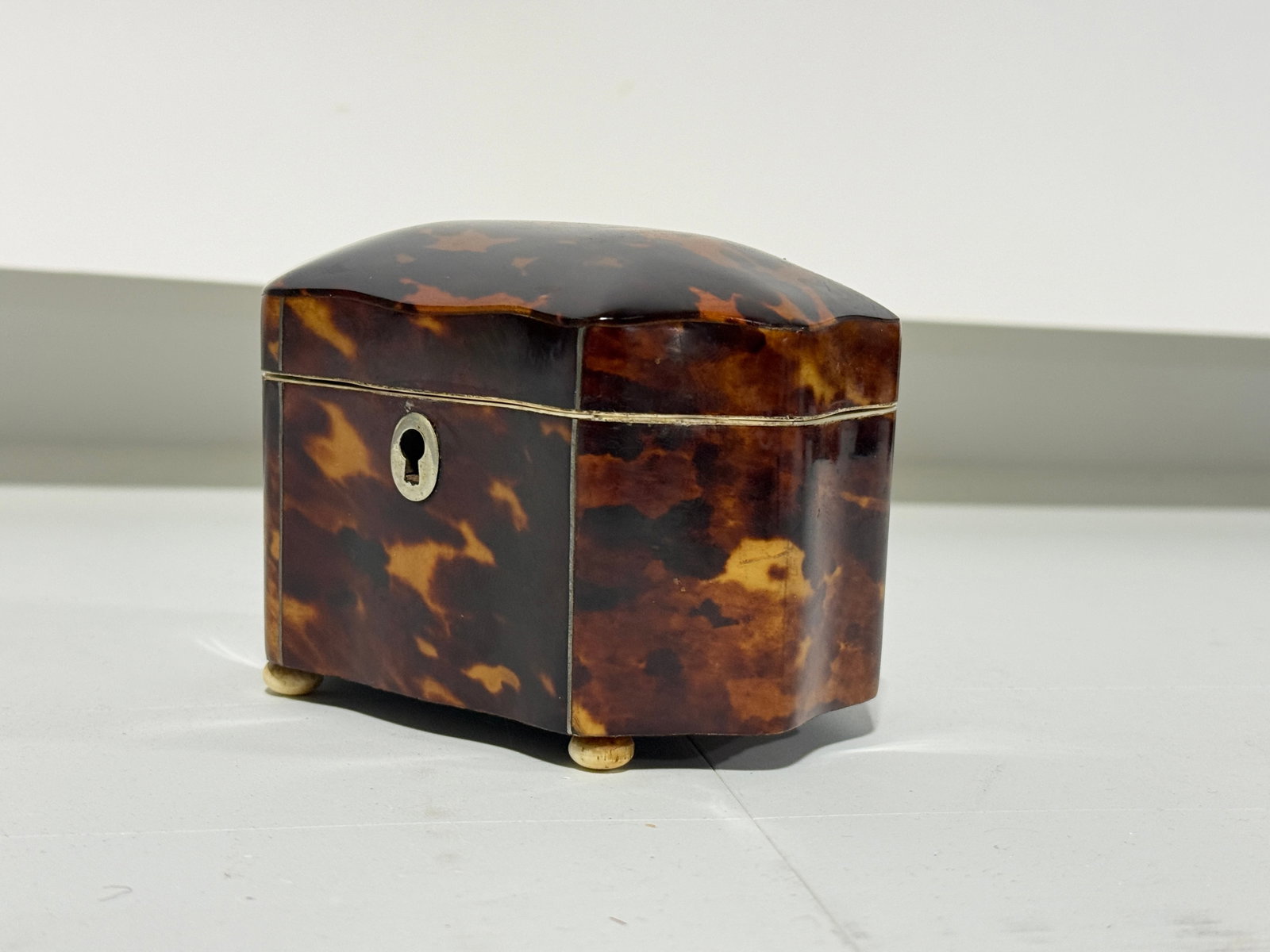Dutch Regency Tortoiseshell Tea Caddy, Circa 1820 - 4