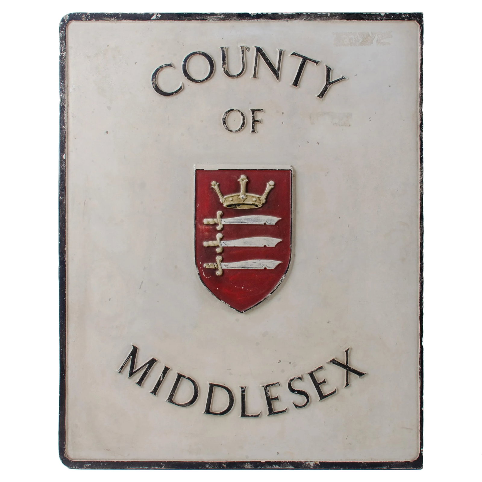 County of Middlesex, England Cast Iron Sign - 7