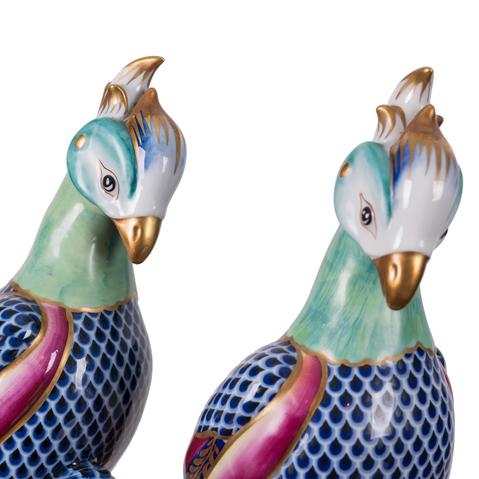 Sevres Style Porcelain Phoenix - a Pair - 2