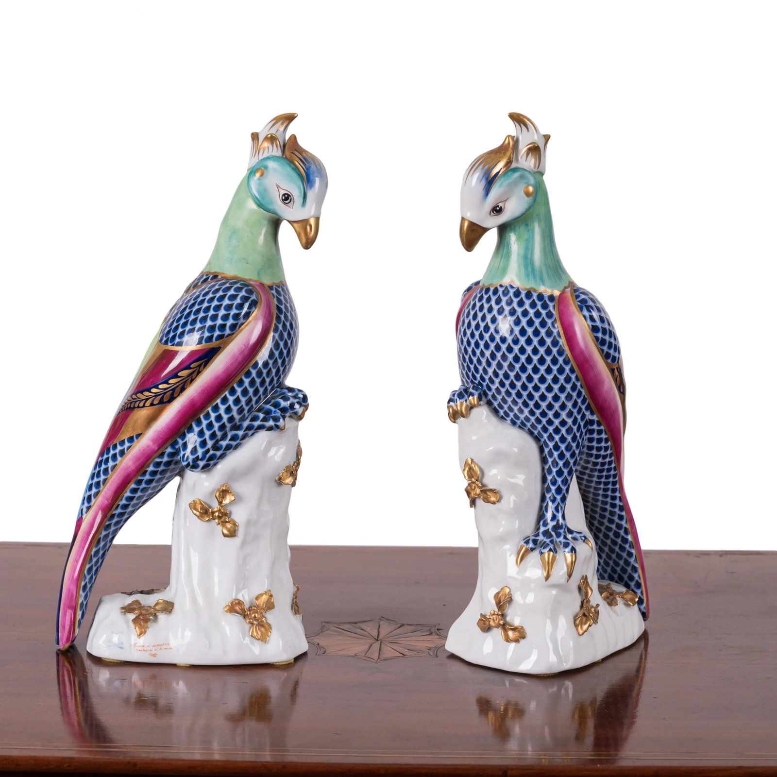 Sevres Style Porcelain Phoenix - a Pair - 3