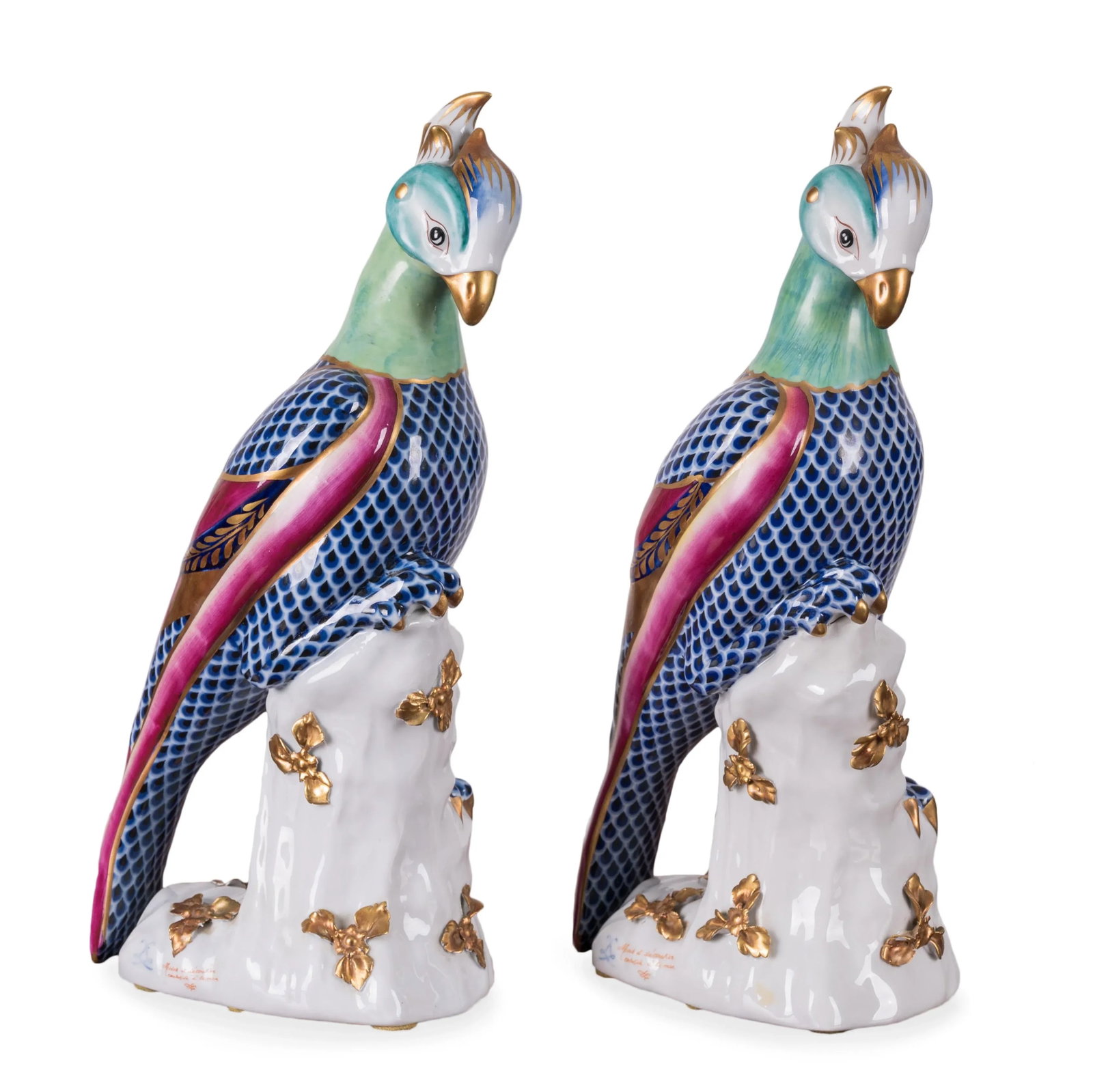 Sevres Style Porcelain Phoenix - a Pair - 8