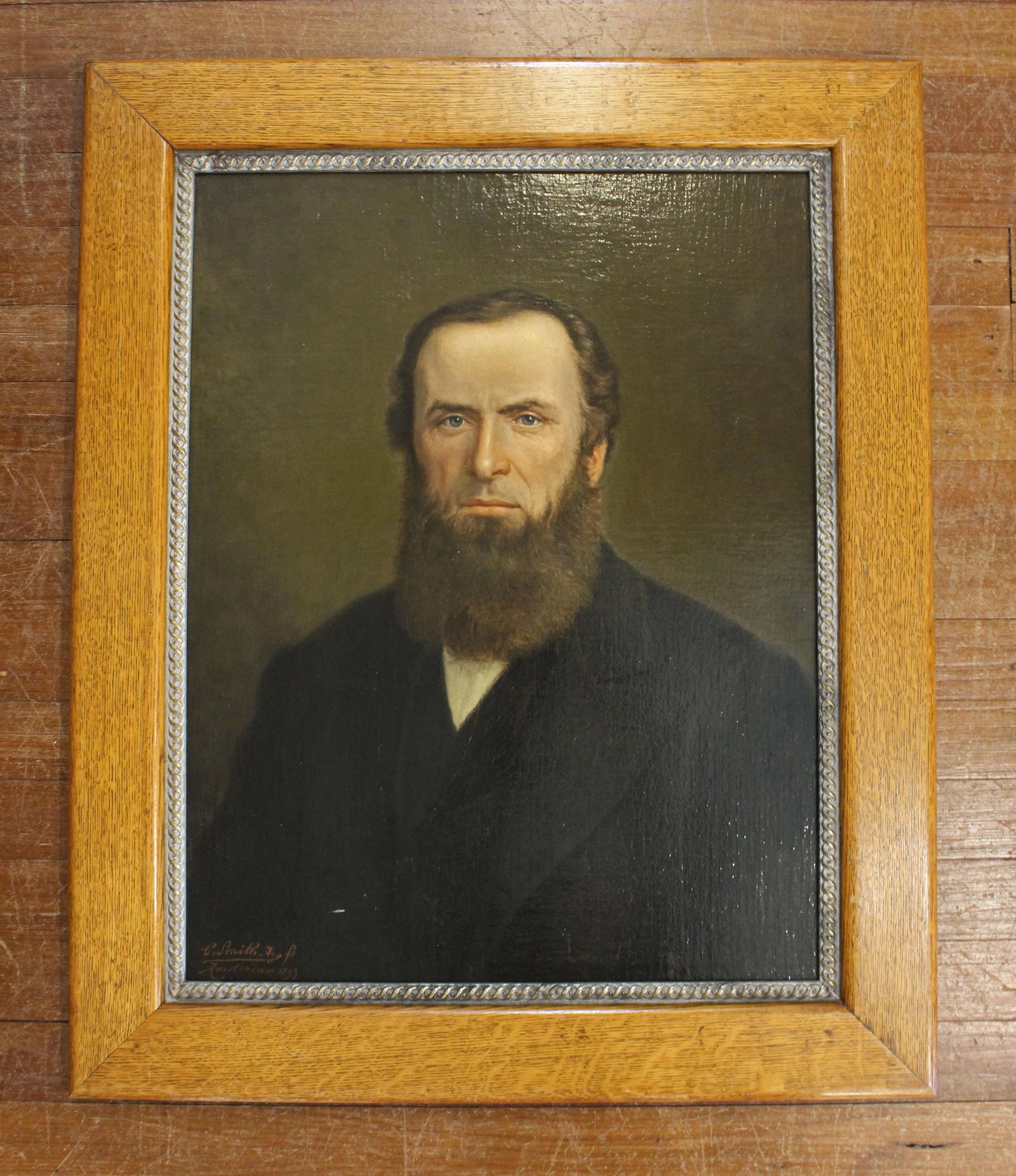 Pair of Portraits Painted in Amsterdam in 1893 by C. Smith - 2