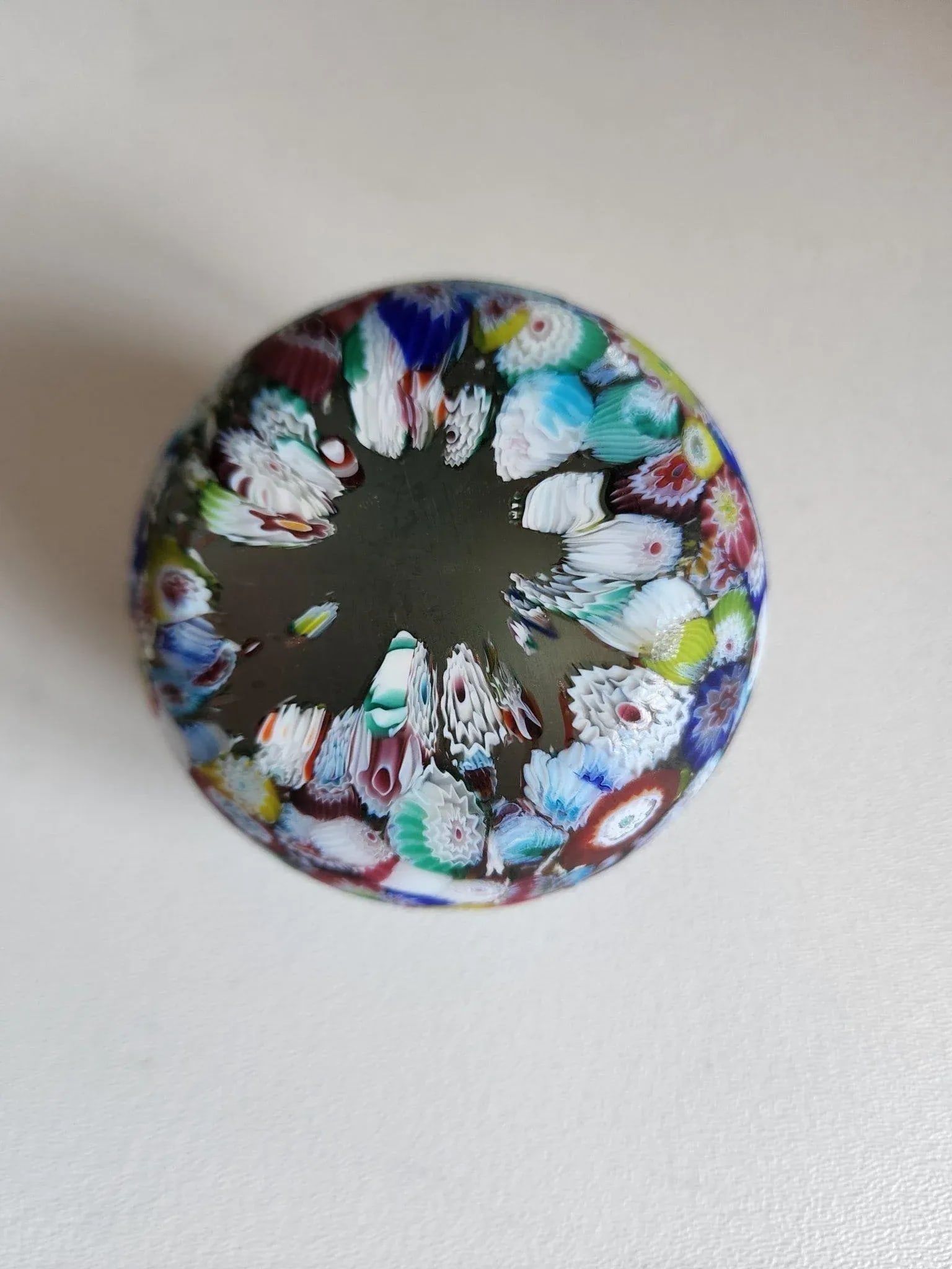 Murano Style Millefiore Art Glass Paperweight Sphere - 4