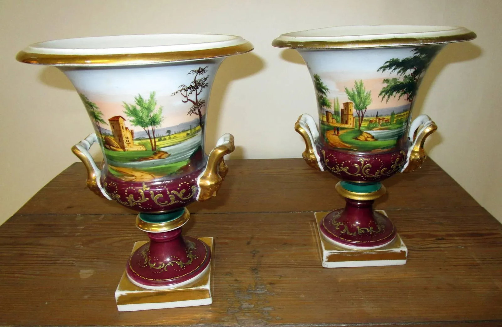 Old Paris Campagna Form Urns - a Pair - 2