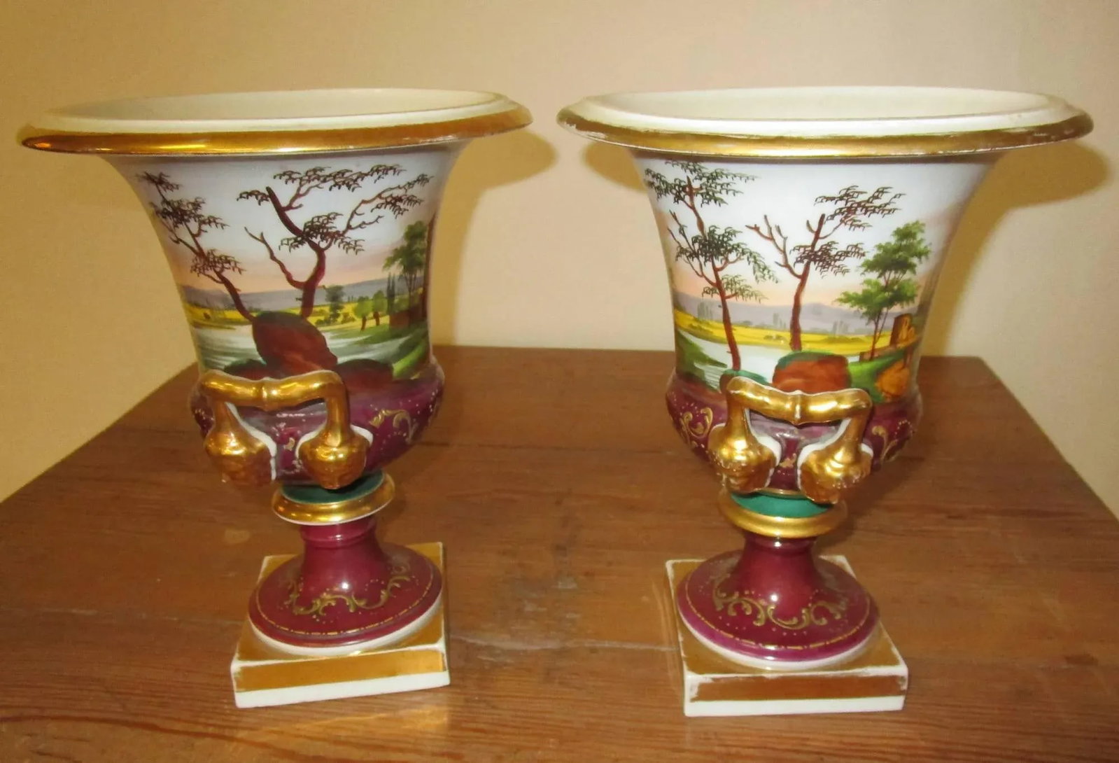 Old Paris Campagna Form Urns - a Pair - 7