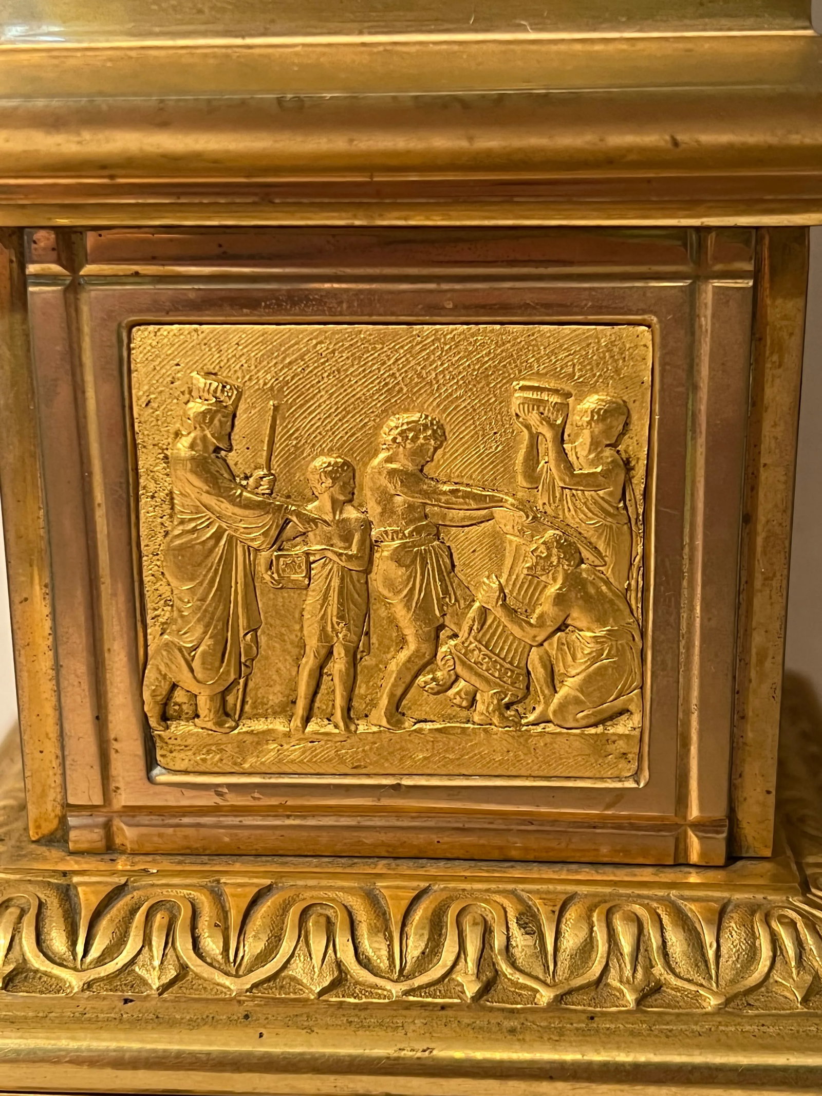 19th Century Neoclassical Gilt Bronze Grand Tour Mounted Urns - a Pair - 5