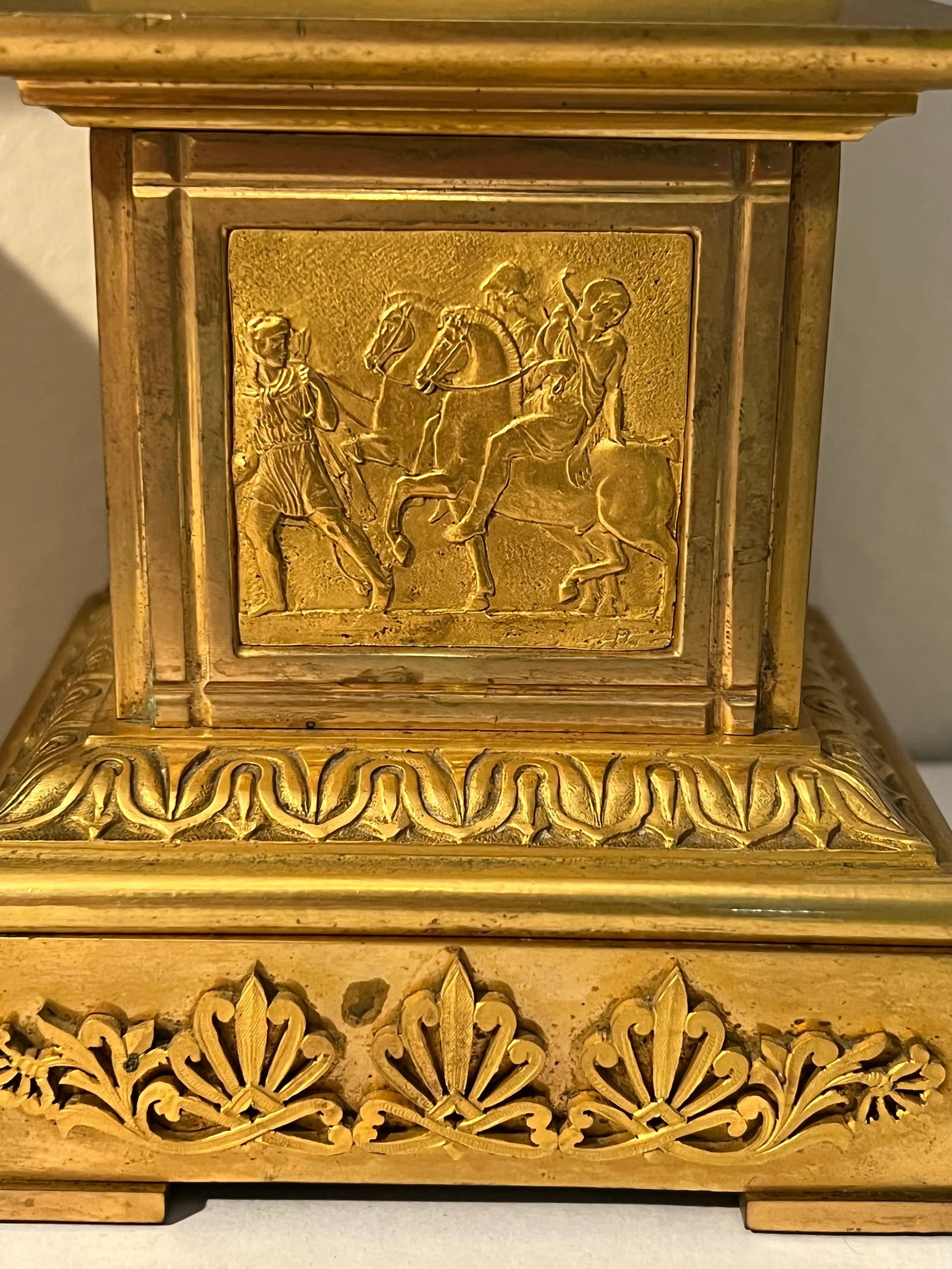 19th Century Neoclassical Gilt Bronze Grand Tour Mounted Urns - a Pair - 7