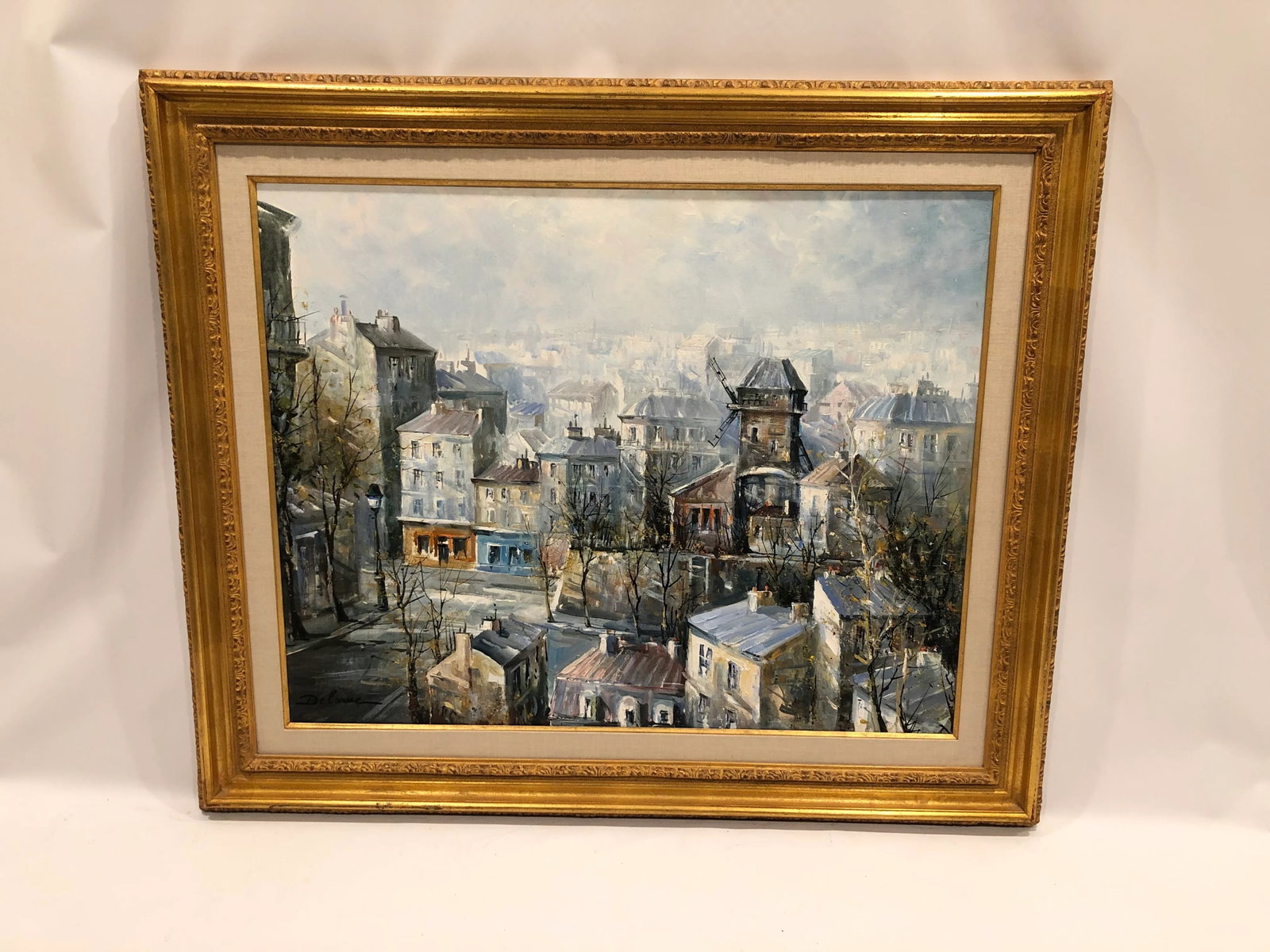 Lucien Delarue Original Painting Titled Le Moulin De La Galette - 13