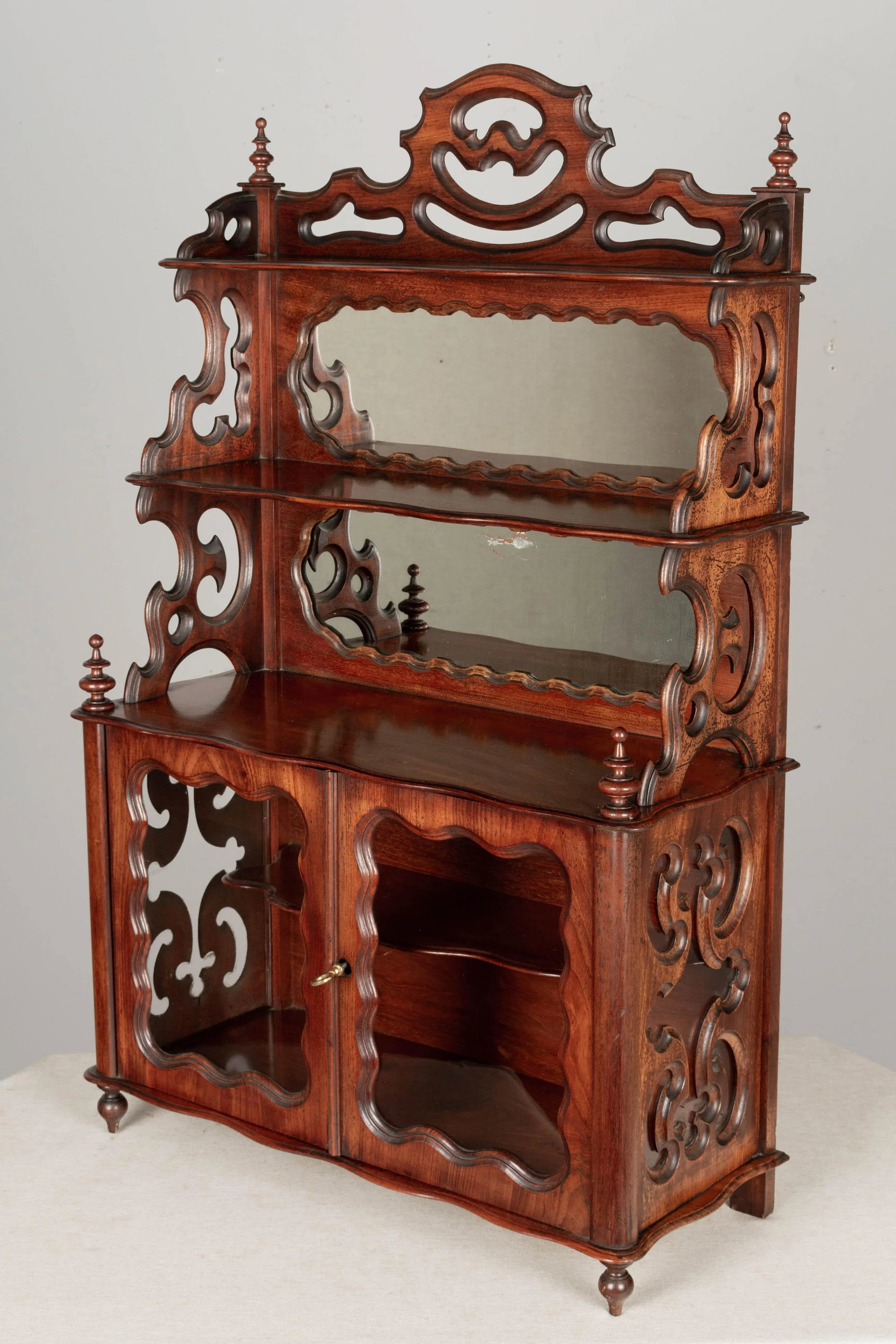 19th Century French Louis Philippe Mahogany Vitrine - 2