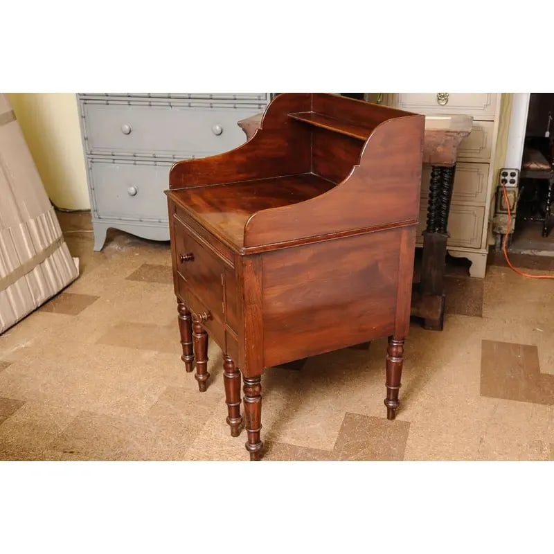 1840's English Mahogany Bedside Stand - 2