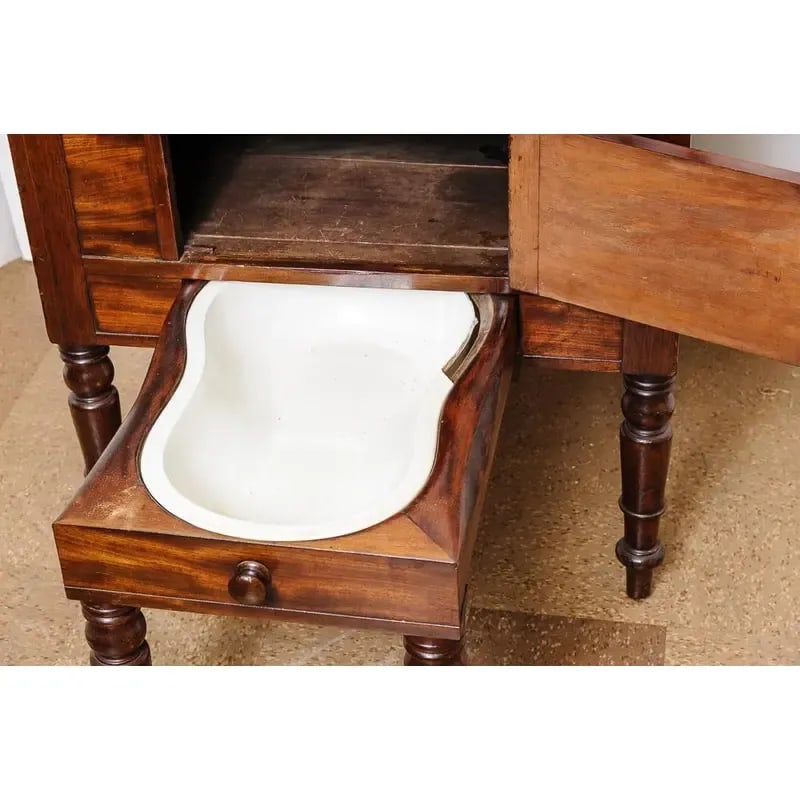 1840's English Mahogany Bedside Stand - 3