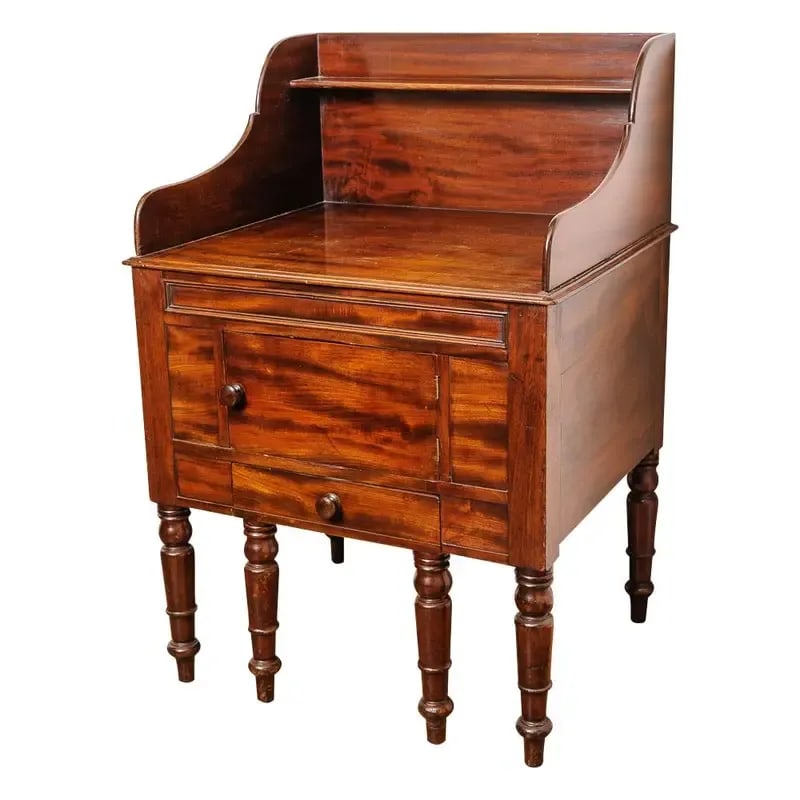 1840's English Mahogany Bedside Stand - 7