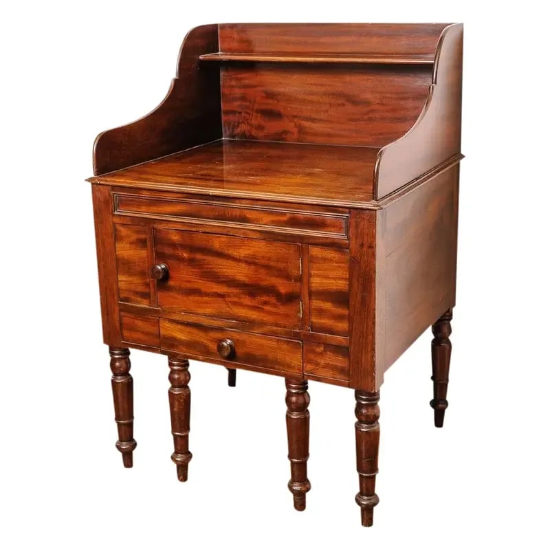 1840's English Mahogany Bedside Stand - 8