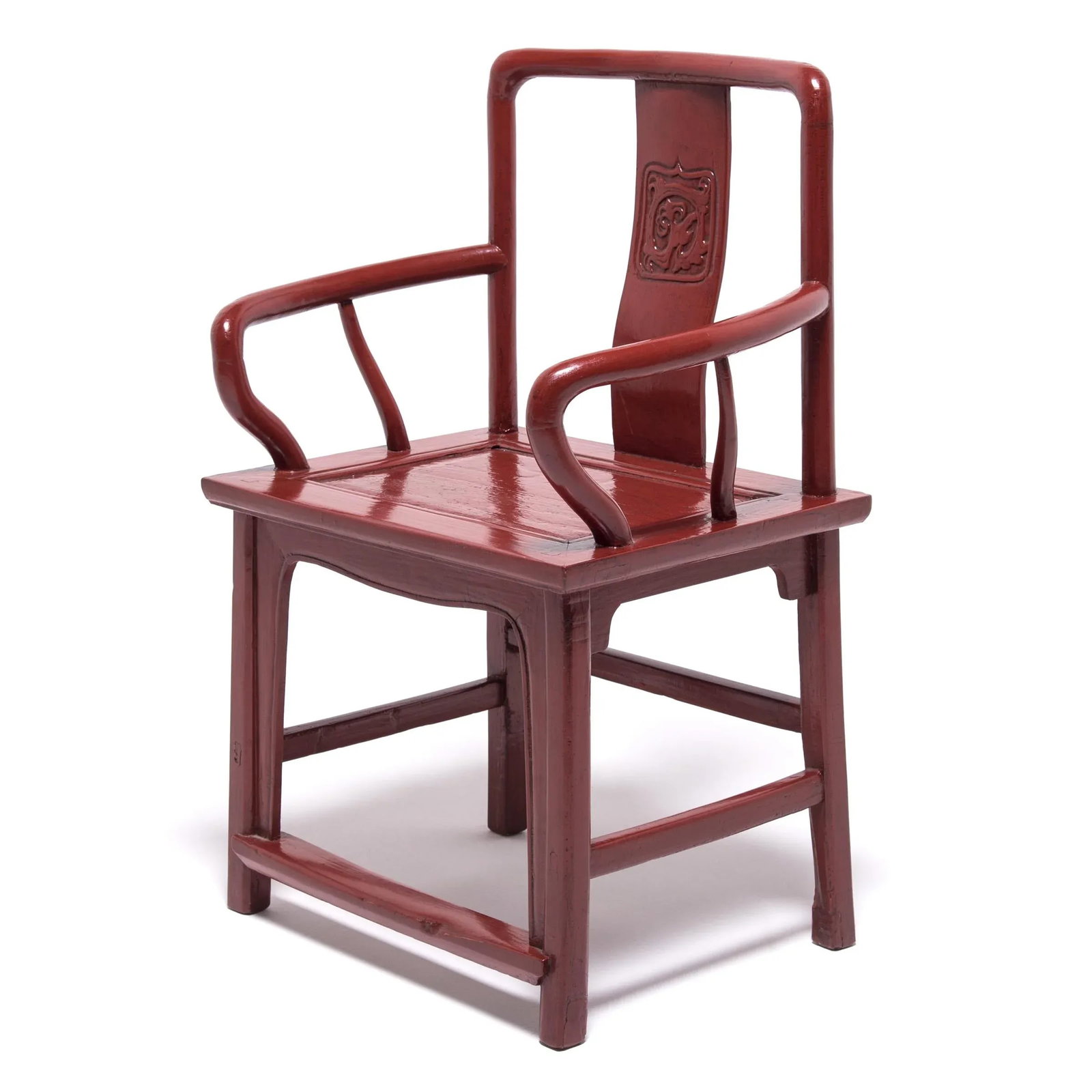 Chinese Red Lacquer Official's Chair, C. 1900 - 2