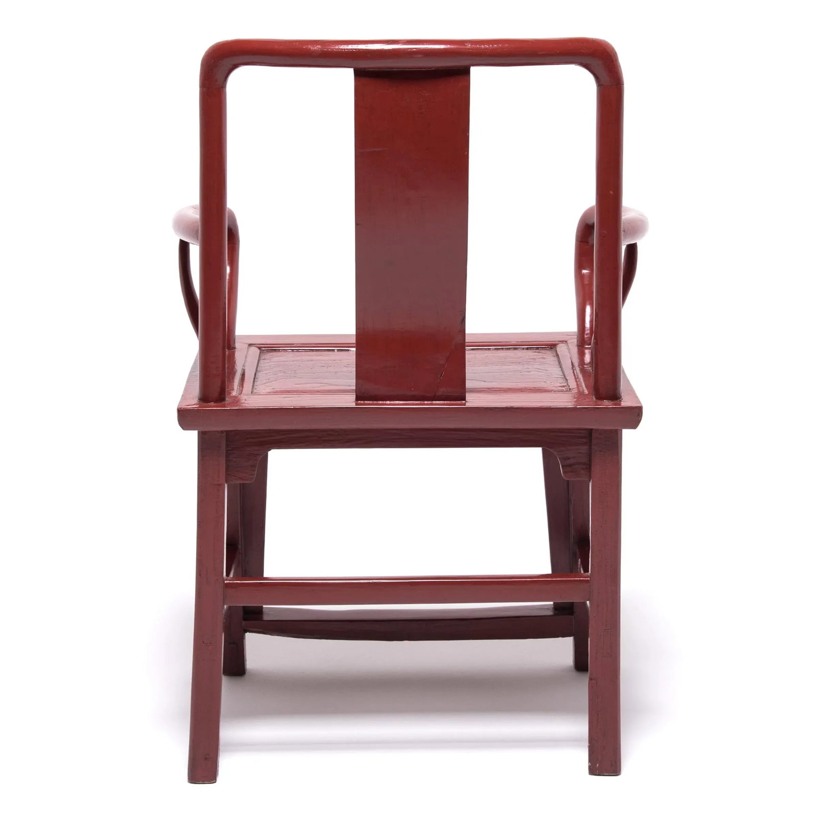 Chinese Red Lacquer Official's Chair, C. 1900 - 3