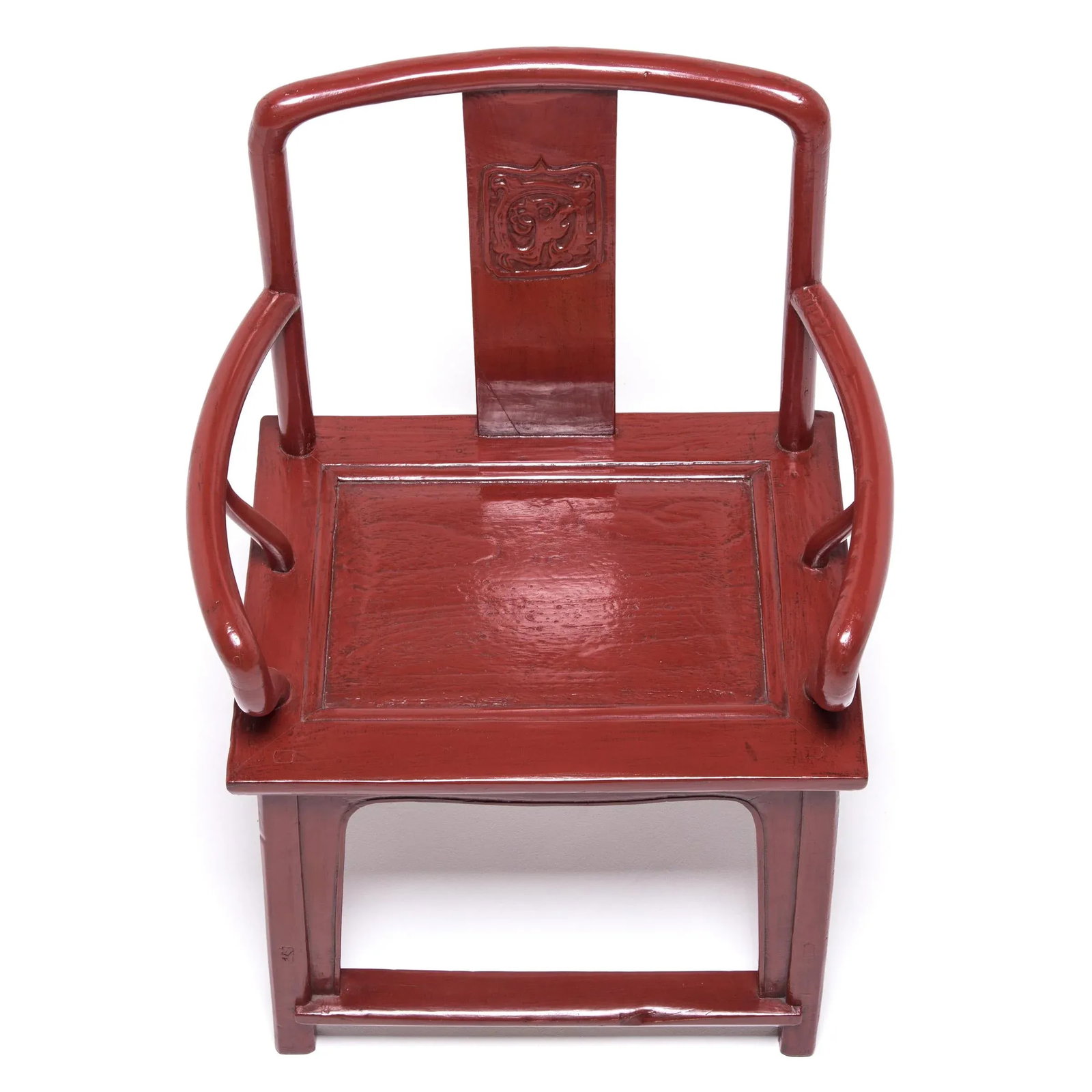 Chinese Red Lacquer Official's Chair, C. 1900 - 5
