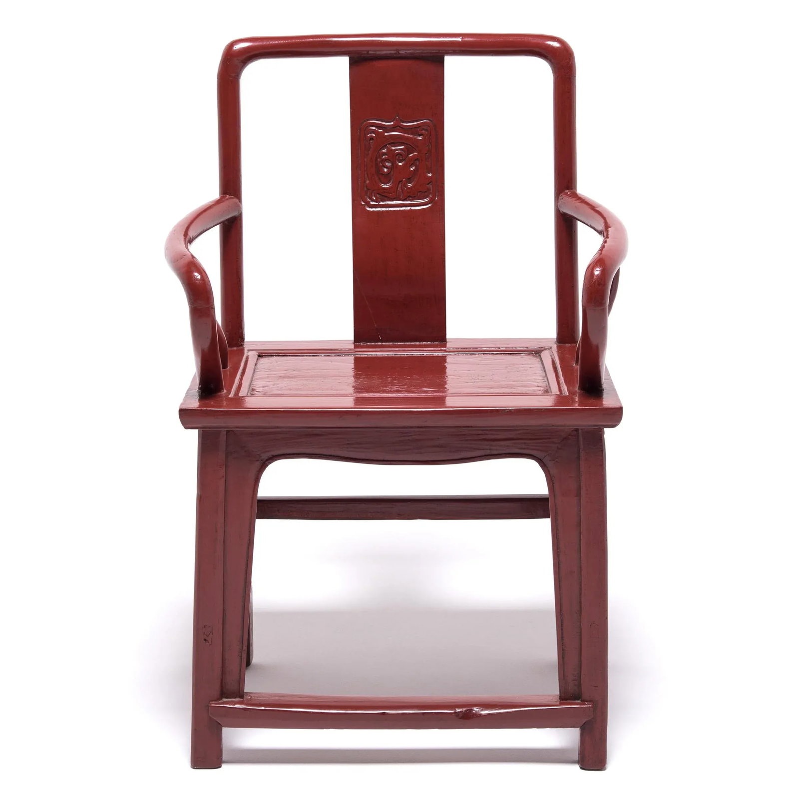 Chinese Red Lacquer Official's Chair, C. 1900 - 7
