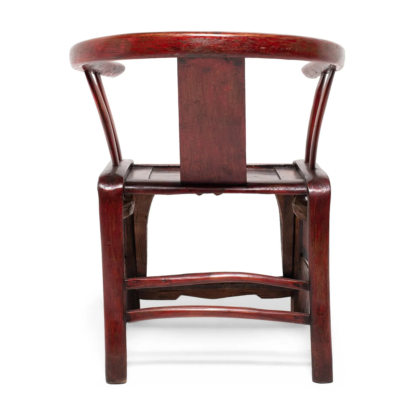Chinese Red Lacquer Roundback Chair, 19th C. - 4
