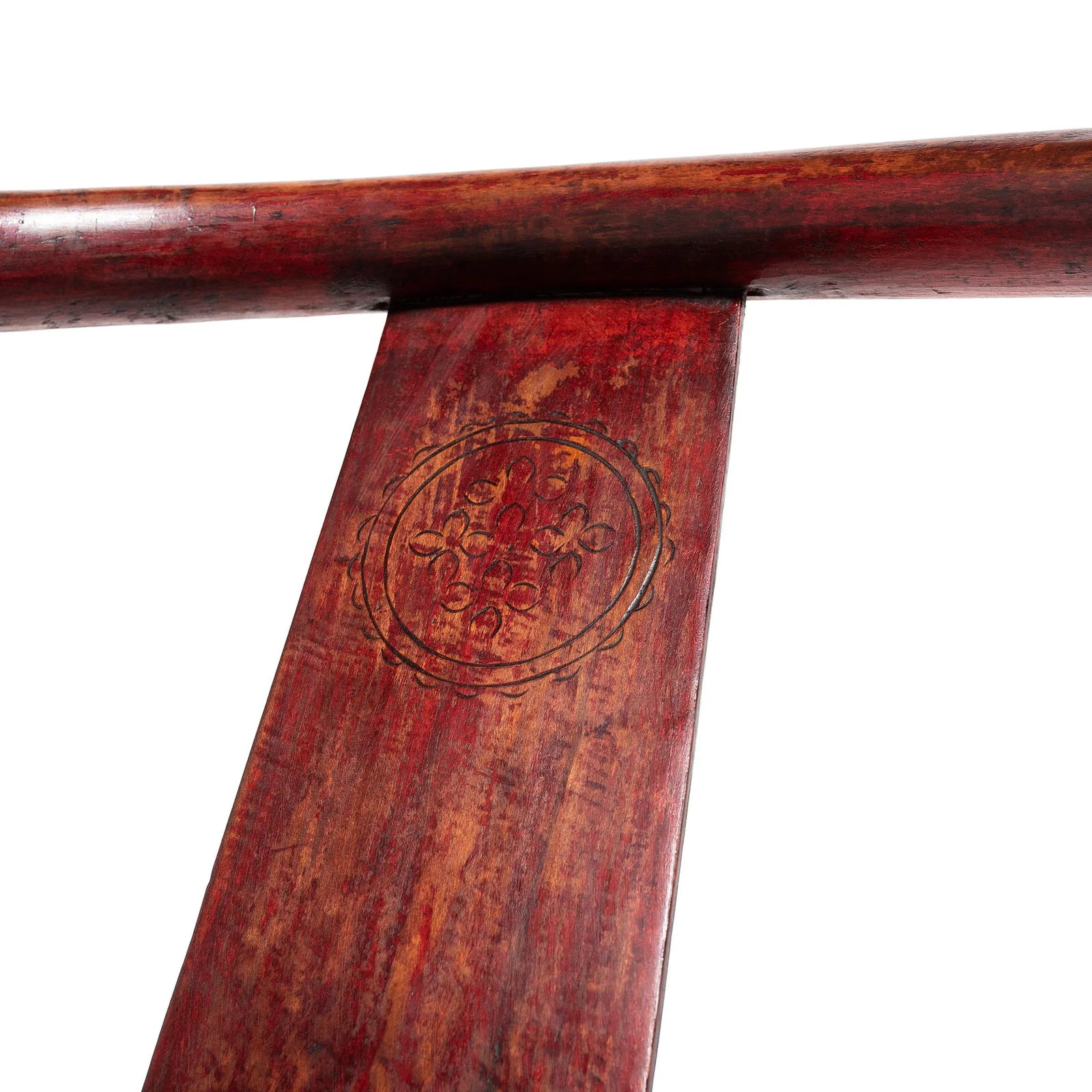 Chinese Red Lacquer Roundback Chair, 19th C. - 7
