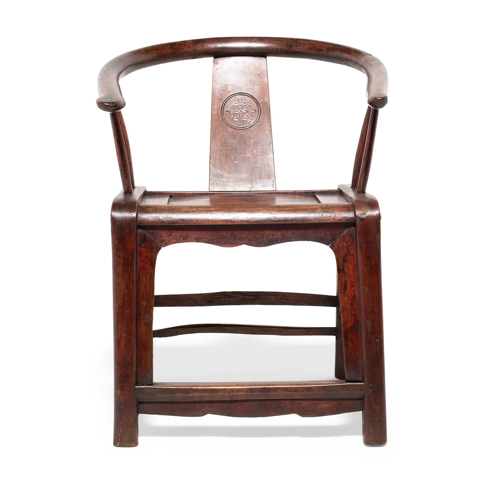 Chinese Red Lacquer Roundback Chair, 19th C. - 2