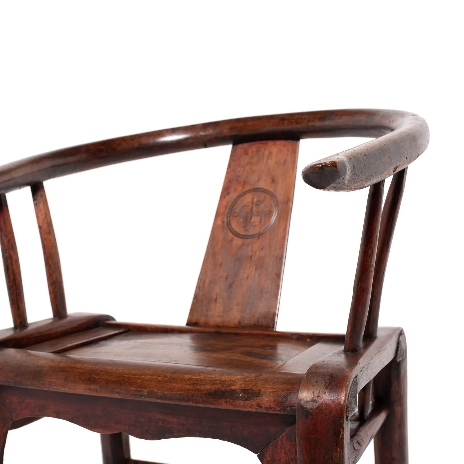 Chinese Red Lacquer Roundback Chair, 19th C. - 6